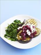 Chargrilled Eggplant, English spinach and Goat�s Feta with Beetroot Relish